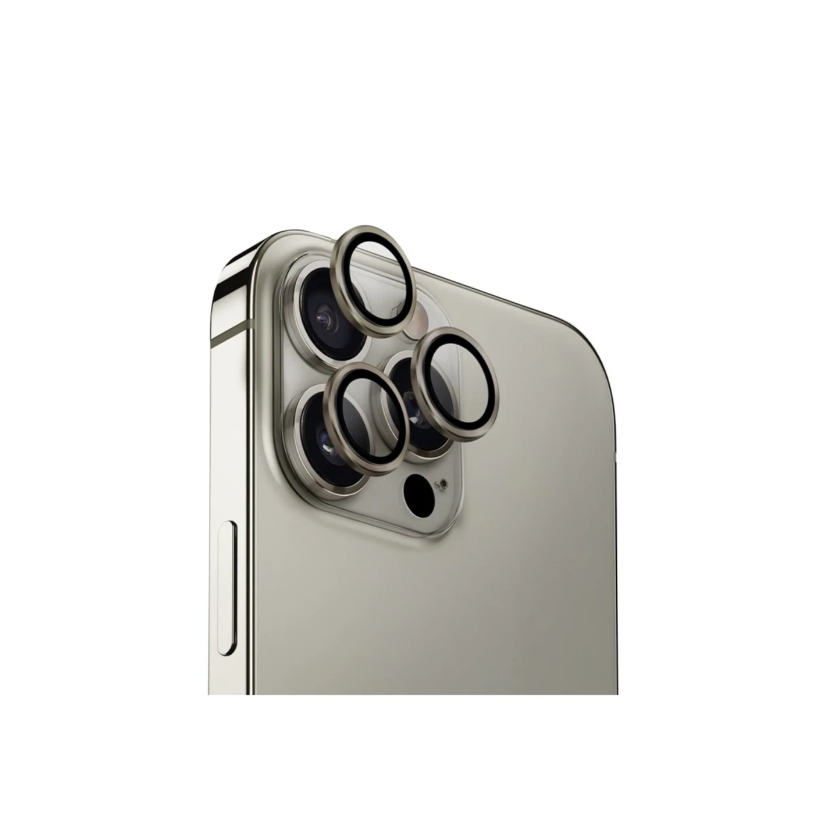Uniq Apple iPhone 16 Pro Max Optix Alüminyum Kamera Lens Koruyucu - Gri